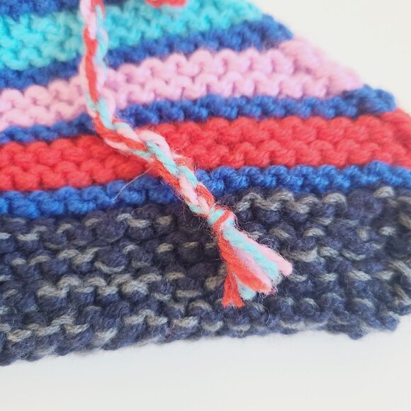 Knitted Multicolor Women's Booties Hand Made Multi Color Reading Socks - Picture 7 of 10